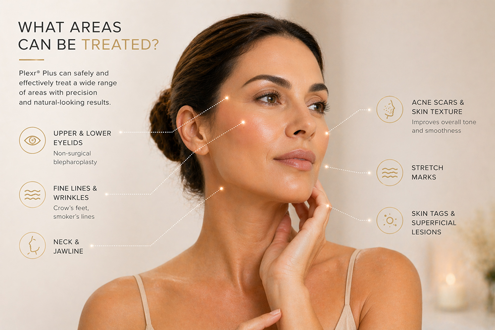 what areas can be treated by plexr plus